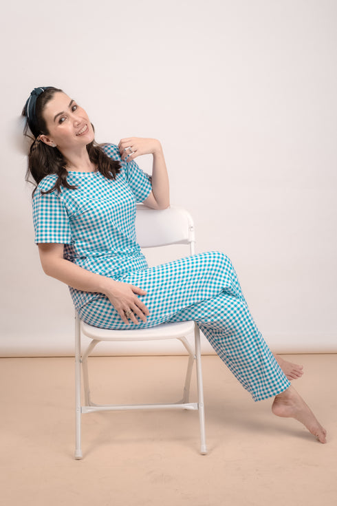 Holiday Cotton Pyjama in Blue