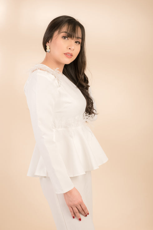 Putti Top with Feathers