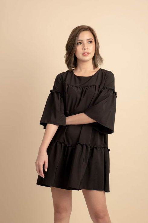 Weslynn Black Babydoll Dress