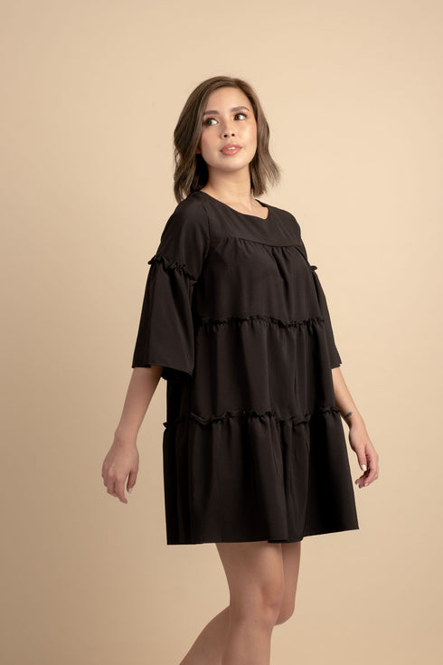 Weslynn Black Babydoll Dress
