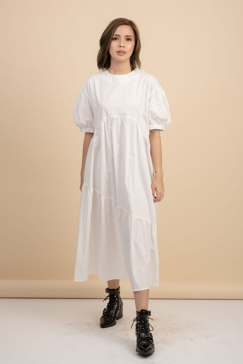 Arianne White Poplin Dress