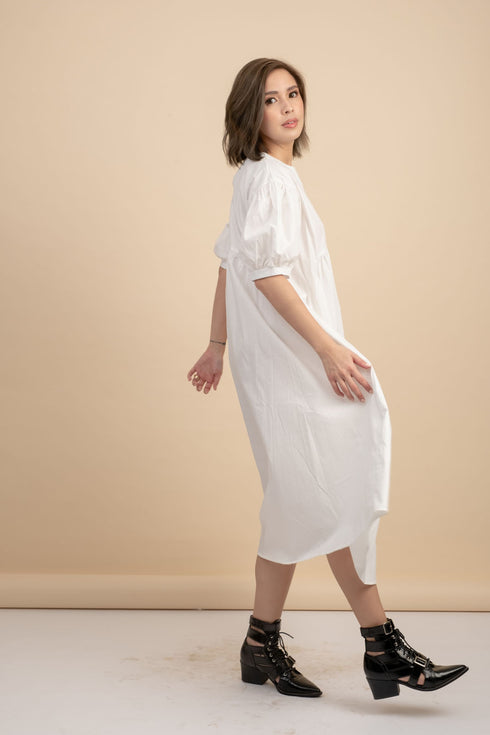 Arianne White Poplin Dress
