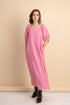 Carrie Pink Linen Maxi Dress