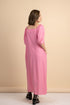 Carrie Pink Linen Maxi Dress