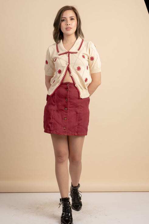 Miley Knitted Buttondown Top