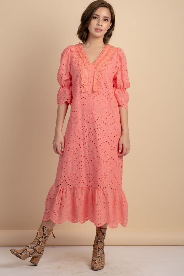 Alexa Pink Midi Dress