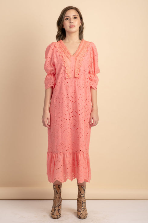 Alexa Pink Midi Dress
