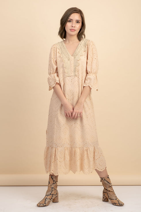 Alexa Nude Midi Dress