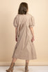 Arianne Khaki Poplin Dress