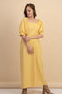 Carrie Yellow Linen Maxi Dress