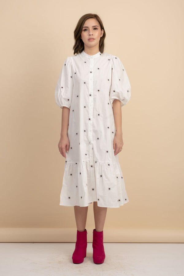 Liz Dress w/ Puffed Sleeves