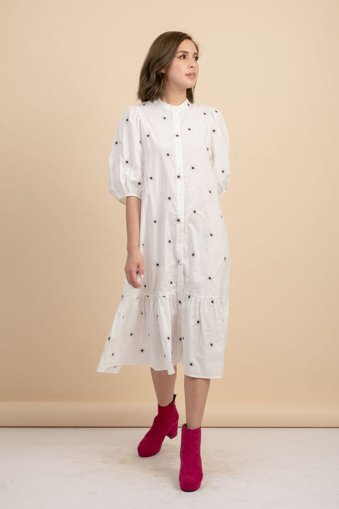 Liz Dress w/ Puffed Sleeves