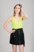 Pesca Ribbed Top in Neon Green