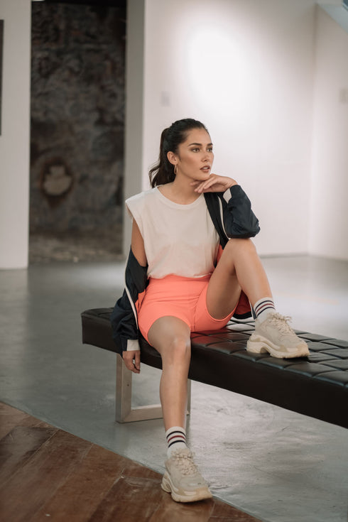 Shop Hygge x GS: Biker Shorts in Neon Pink