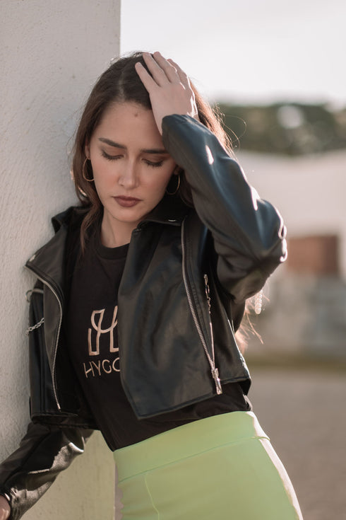 Shop Hygge x GS: Biker Shorts in Neon Green