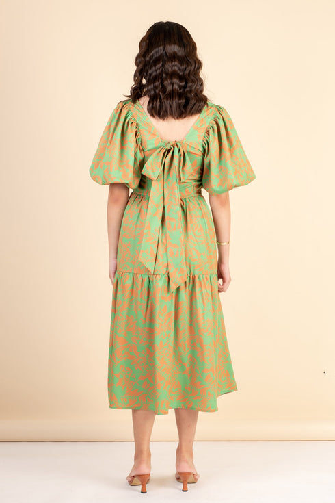 Fayette Green Floral Dress