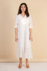 Alexa White Midi Dress