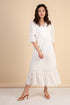 Alexa White Midi Dress