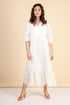 Alexa White Midi Dress