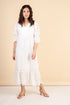 Alexa White Midi Dress