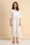 Alexa White Midi Dress