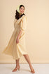 Delphine Peterpan Dress in Pale Yellow