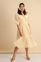 Delphine Peterpan Dress in Pale Yellow