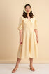 Delphine Peterpan Dress in Pale Yellow