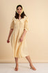 Delphine Peterpan Dress in Pale Yellow