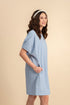 Sofie Bubble Sleeve Dress in Blue