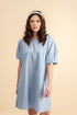 Sofie Bubble Sleeve Dress in Blue
