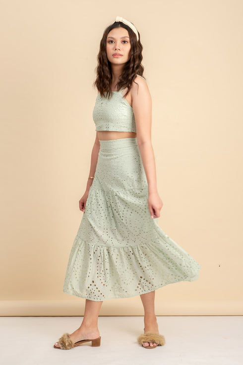 Marie Coord Set in Mint Green