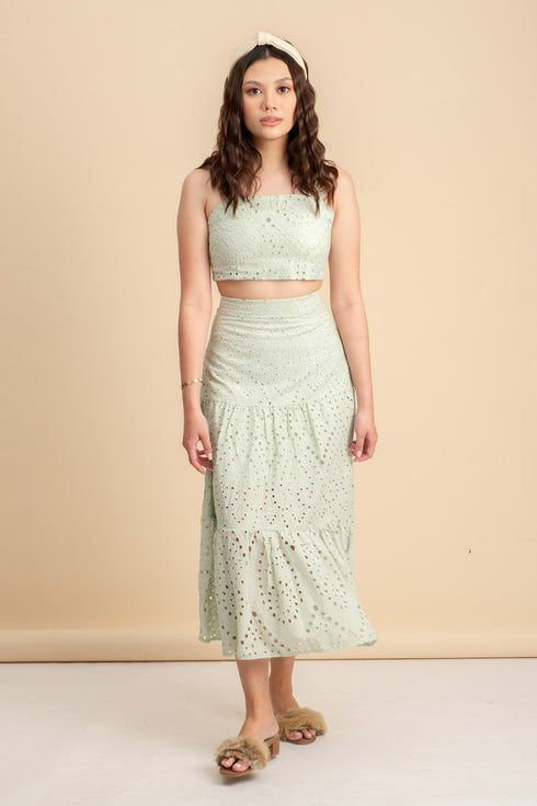 Marie Coord Set in Mint Green