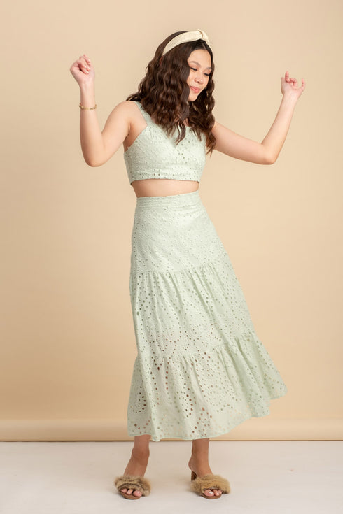 Marie Coord Set in Mint Green