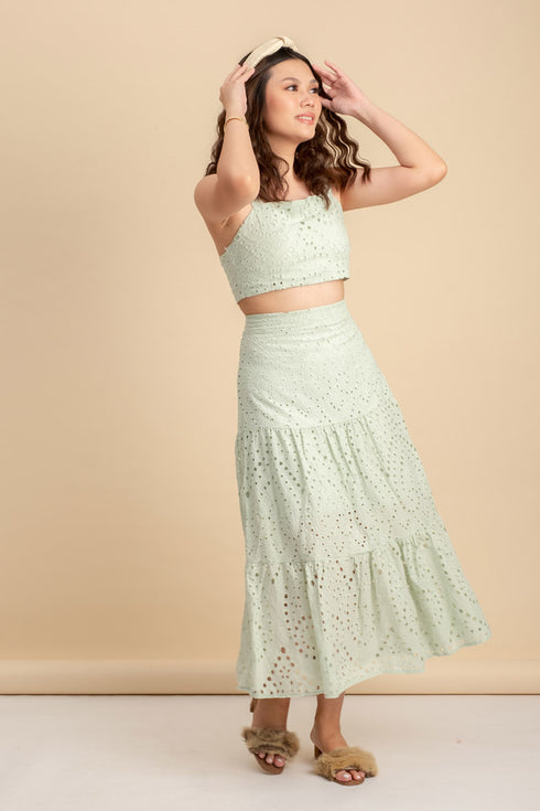 Marie Coord Set in Mint Green