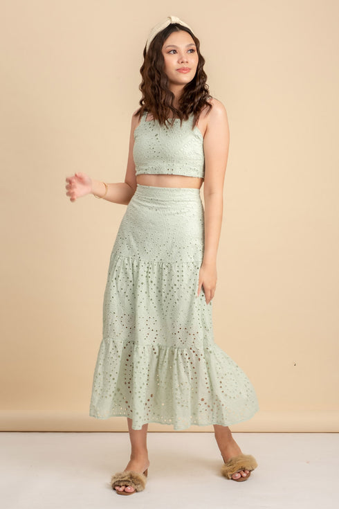 Marie Coord Set in Mint Green