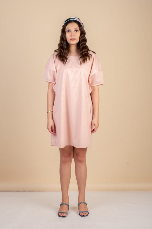 Sofie Bubble Sleeve Dress in Pink