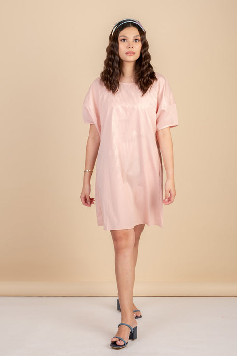 Sofie Bubble Sleeve Dress in Pink