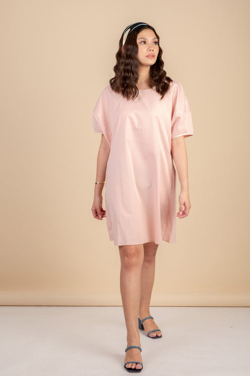 Sofie Bubble Sleeve Dress in Pink