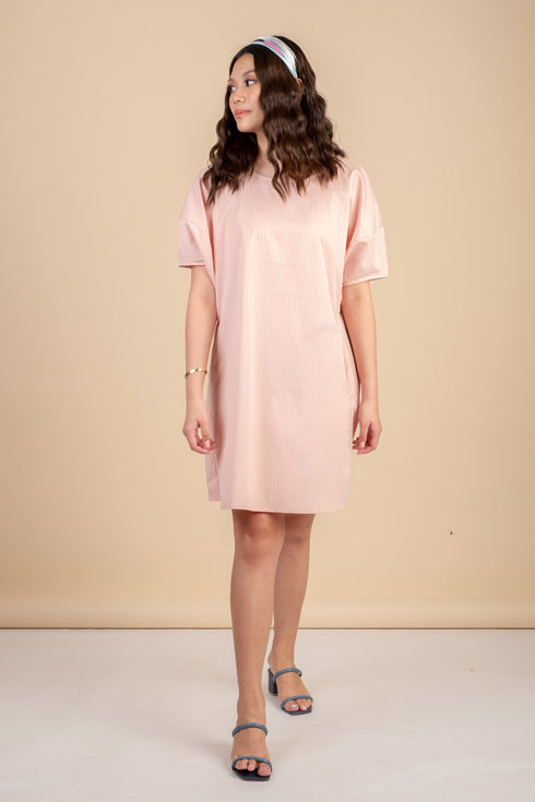 Sofie Bubble Sleeve Dress in Pink