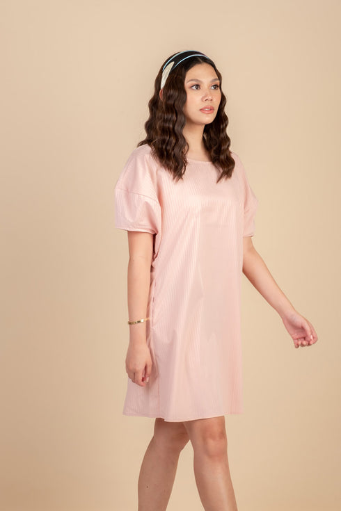 Sofie Bubble Sleeve Dress in Pink