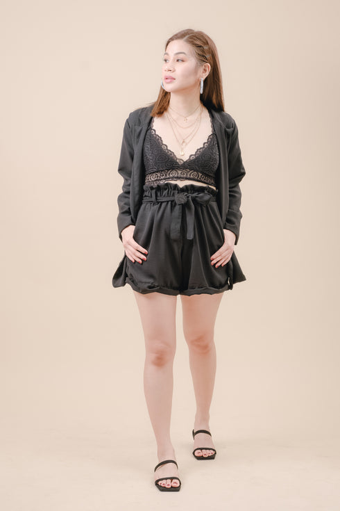 Sienna Paperbag Shorts in Black