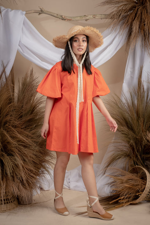 Fosette Chic Orange Dress