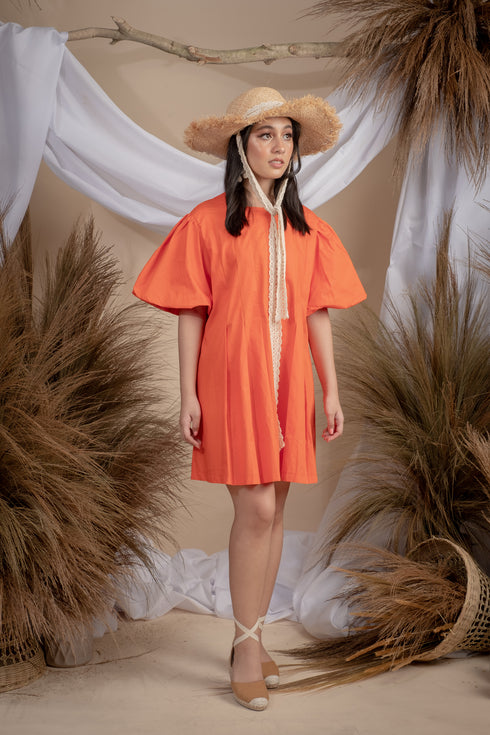 Fosette Chic Orange Dress