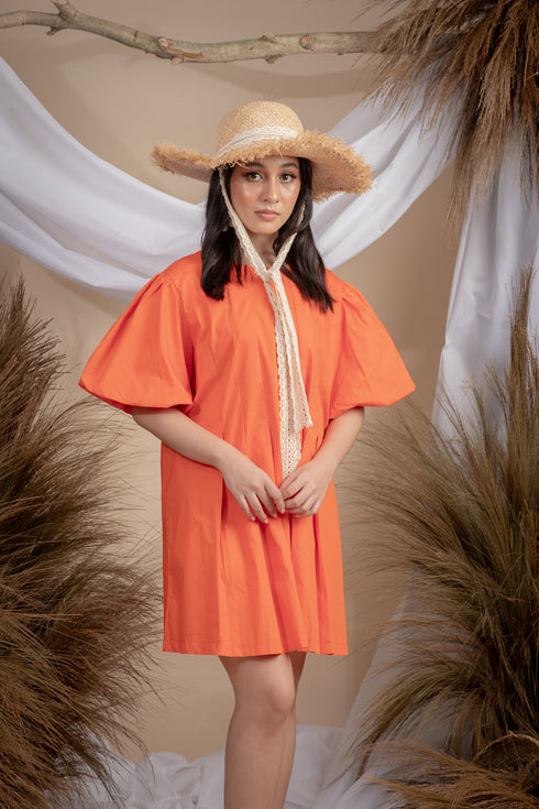 Fosette Chic Orange Dress