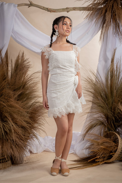 Musa Sexy Back Dress with Lace Trimmings