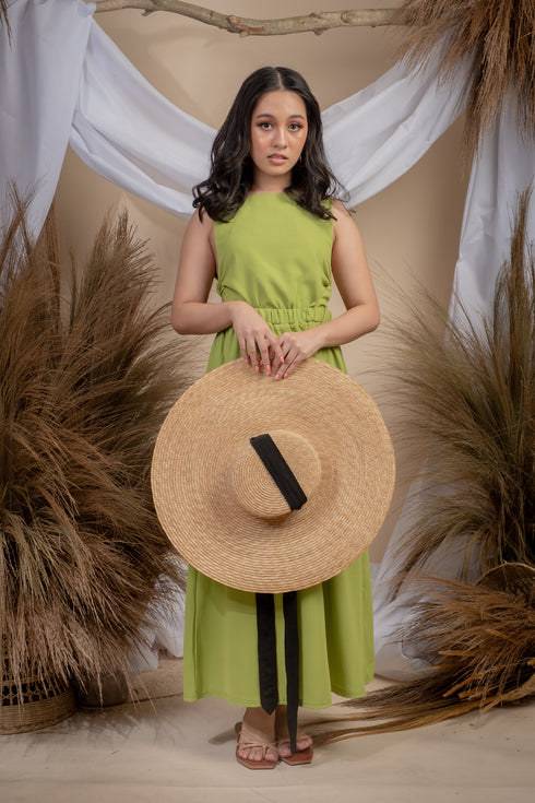 Maia Sexy Back Summer Dress in Green