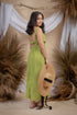 Maia Sexy Back Summer Dress in Green