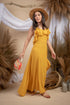 Martha Yellow Sexy Back Dress
