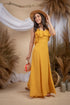 Martha Yellow Sexy Back Dress